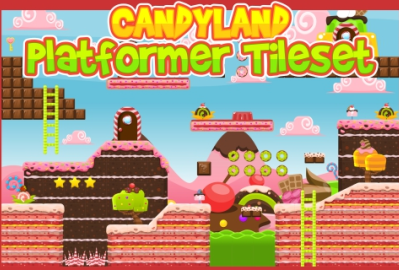 Candyland Platformer Tileset main cover image