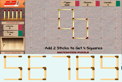 Match Sticks Puzzle main cover image