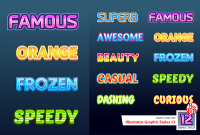 Illustrator Graphic Styles 12 main cover image